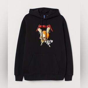 Metallica Damage, Inc. Tour Black Graphic Hoodie Size Small Divided H&M